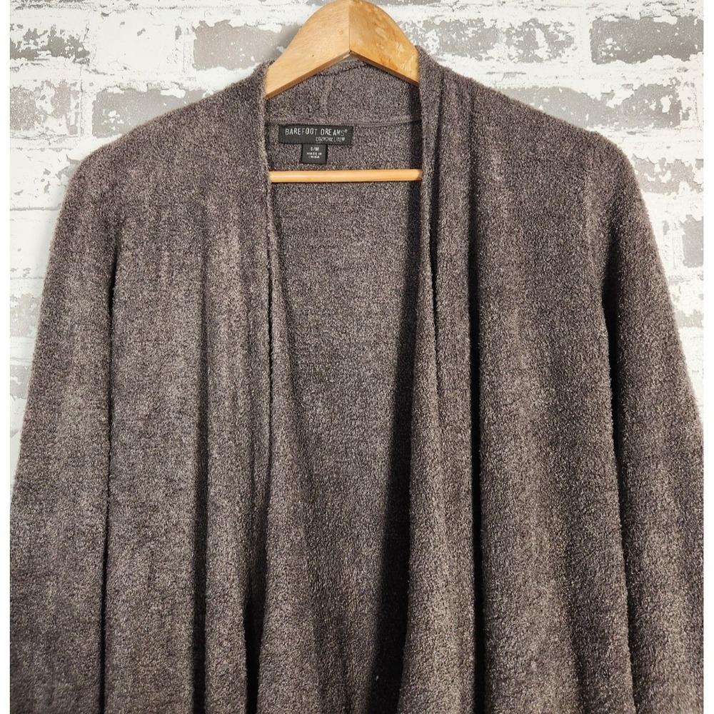 Barefoot Dreams Cardigan Womens S/M Brown CozyChic Lite Open Front Wrap Lounge - Picture 3 of 16
